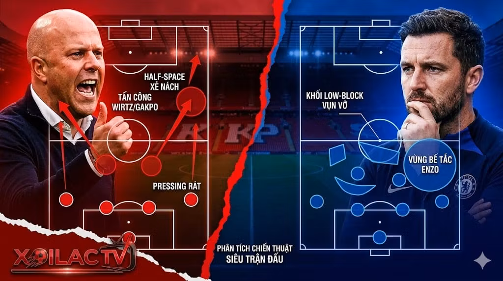 Sa bàn phân tích chiến thuật trận đấu Liverpool vs Chelsea từ chuyên gia Xoilac TV